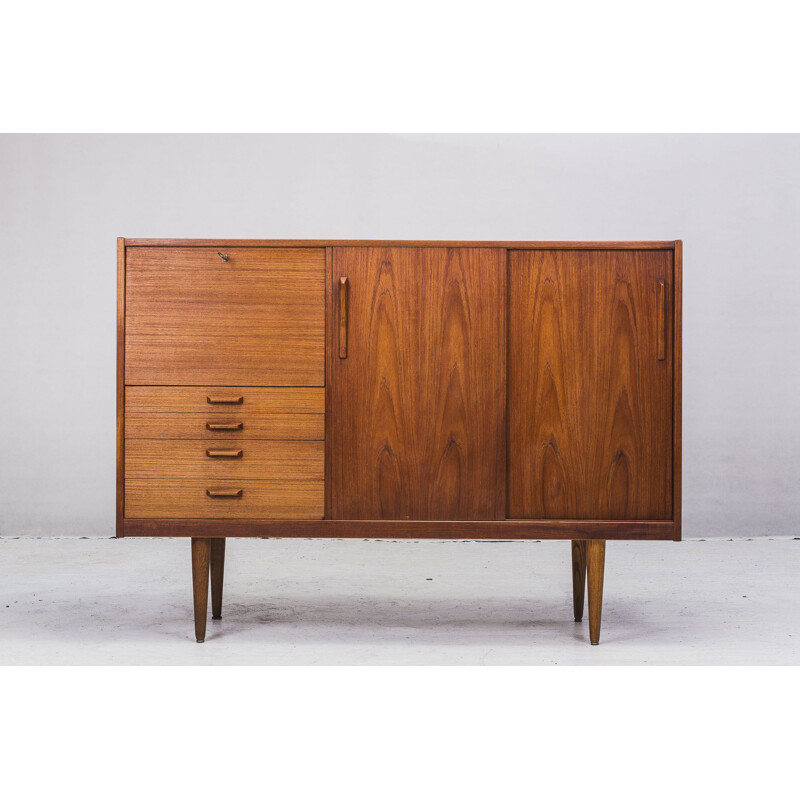 Vintage small teak sideboard, 1960s