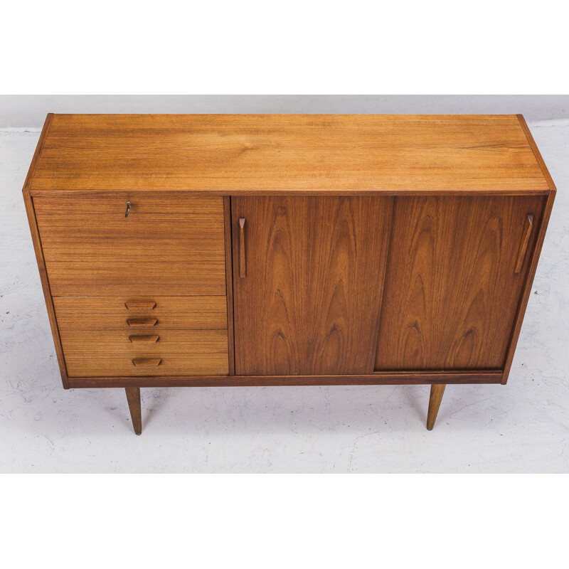 Vintage small teak sideboard, 1960s