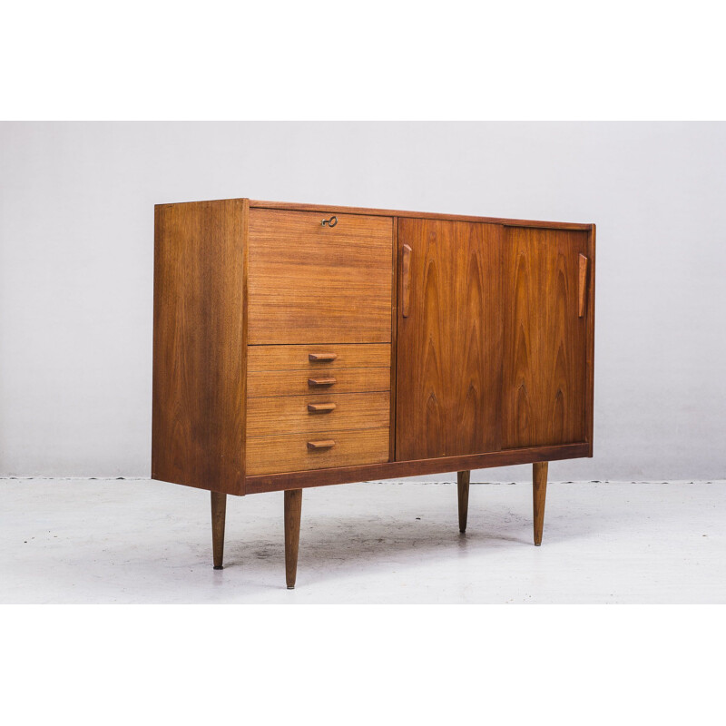 Vintage small teak sideboard, 1960s