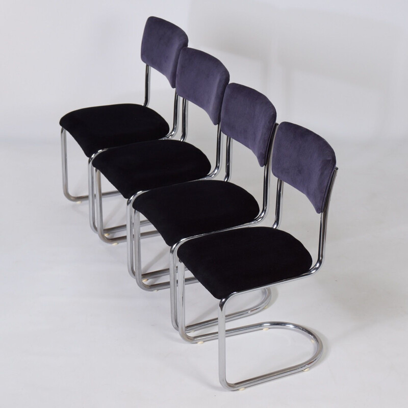 Set of 4 vintage 1017 Cantilever Chairs by Toon De Wit for Gebr. De Wit, 1950s