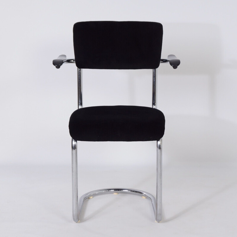 Vintage 1017 Cantilever Chair with Armrests by Toon De Wit for Gebr. De Wit, 1950s