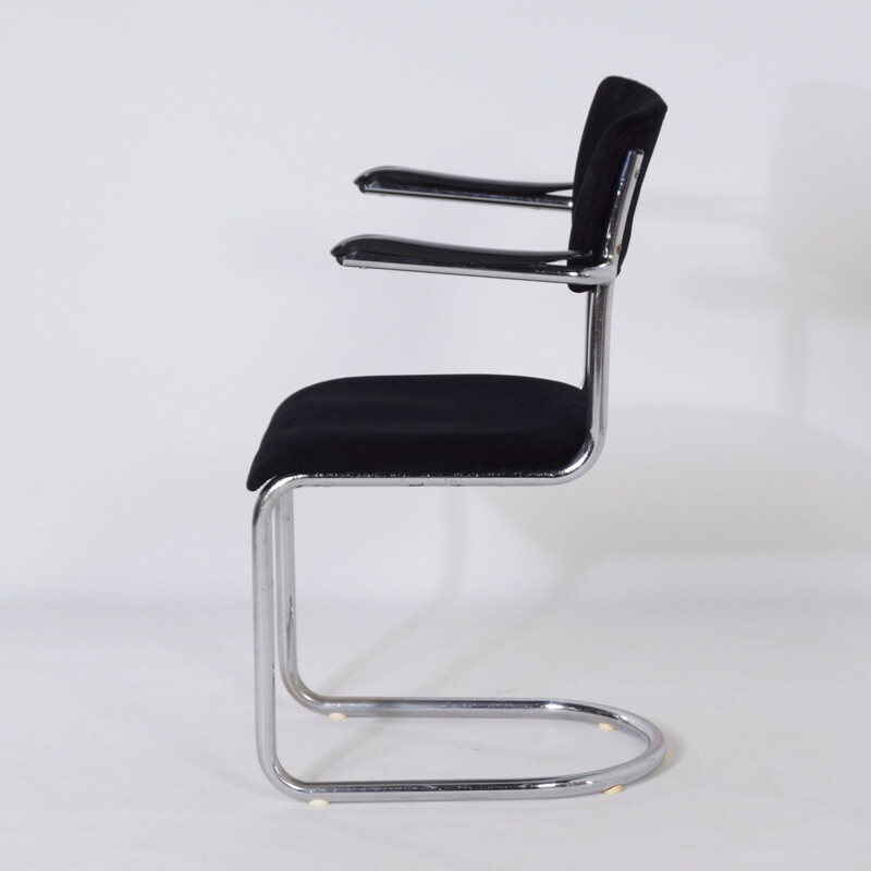 Vintage 1017 Cantilever Chair with Armrests by Toon De Wit for Gebr. De Wit, 1950s