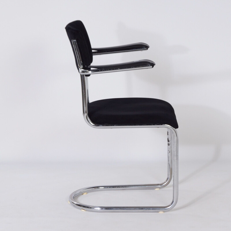 Vintage 1017 Cantilever Chair with Armrests by Toon De Wit for Gebr. De Wit, 1950s
