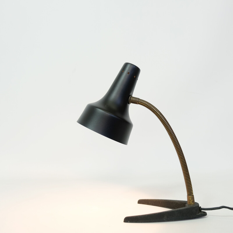 Vintage black lamp, France, 1960-70s