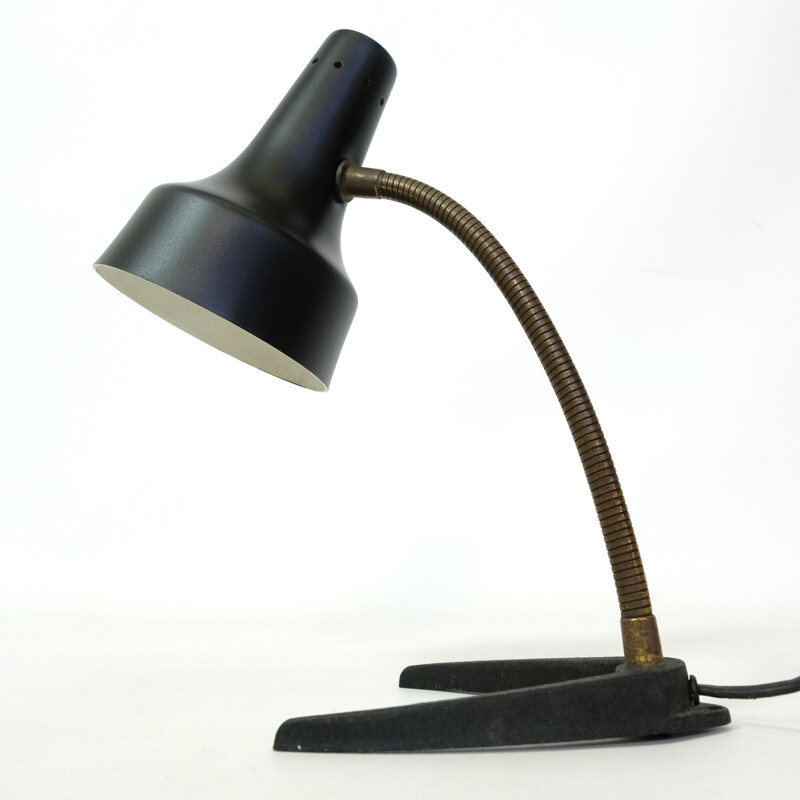 Vintage black lamp, France, 1960-70s