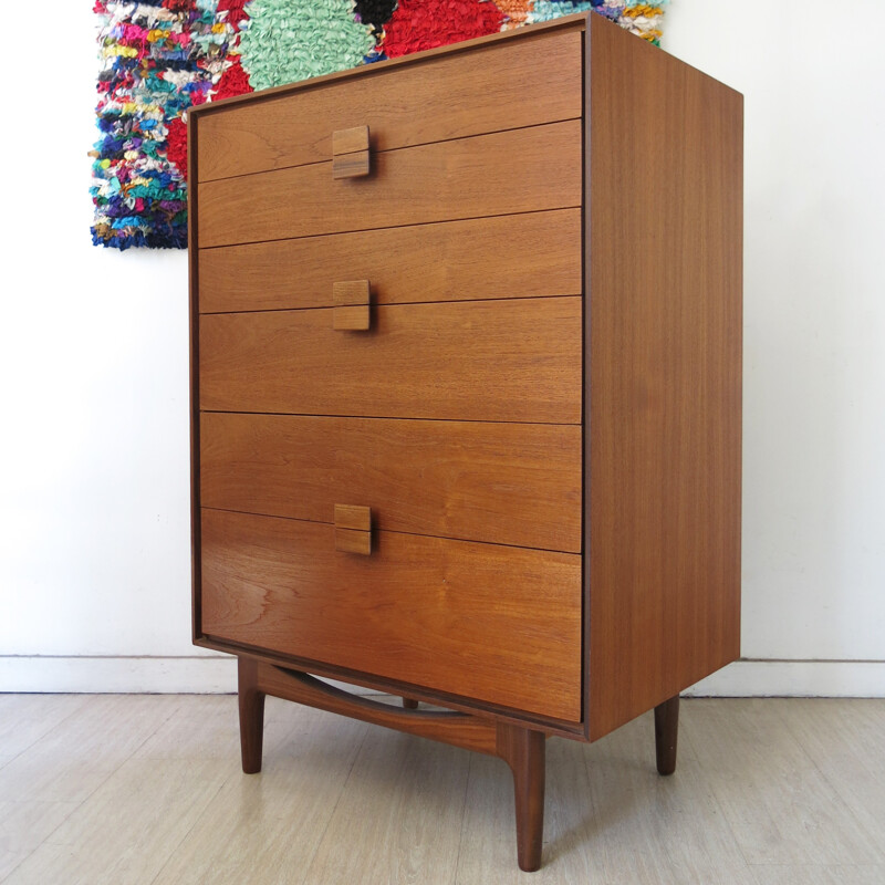 G Plan chest of drawers in African teak, Ib KOFOD LARSEN - 1960s