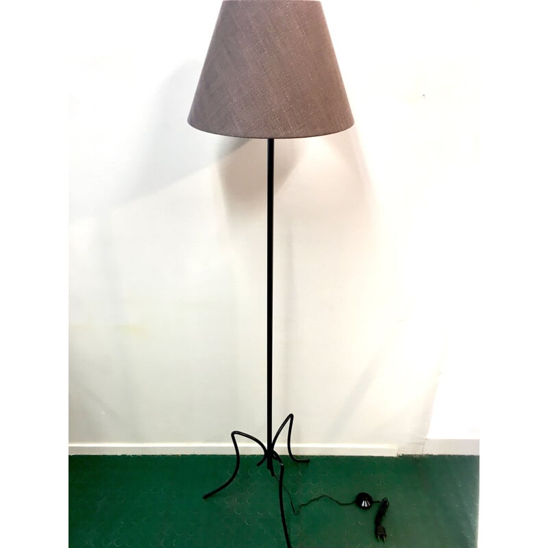 Lampadaire tripode vintage, style rétro chic, 1960