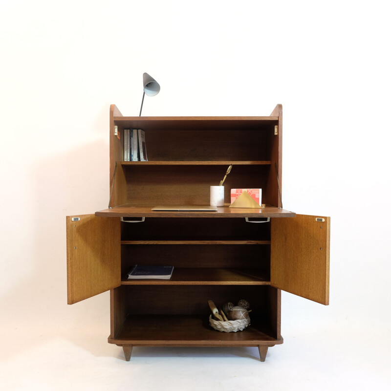 Vintage wooden secretary, France, 1960s