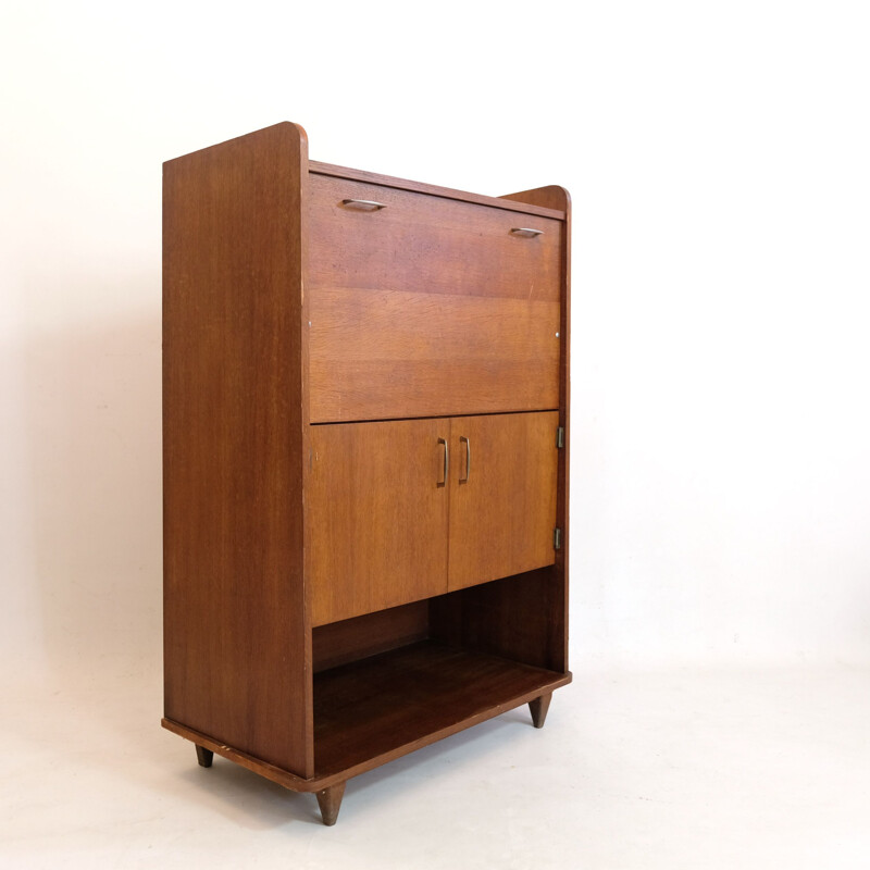 Vintage wooden secretary, France, 1960s