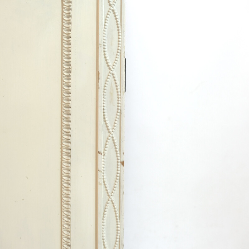 Vintage white wooden wardrobe, Italy, 1920s