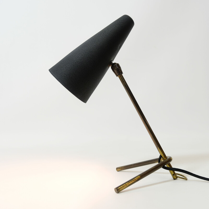 Vintage French tripod lamp, 1950