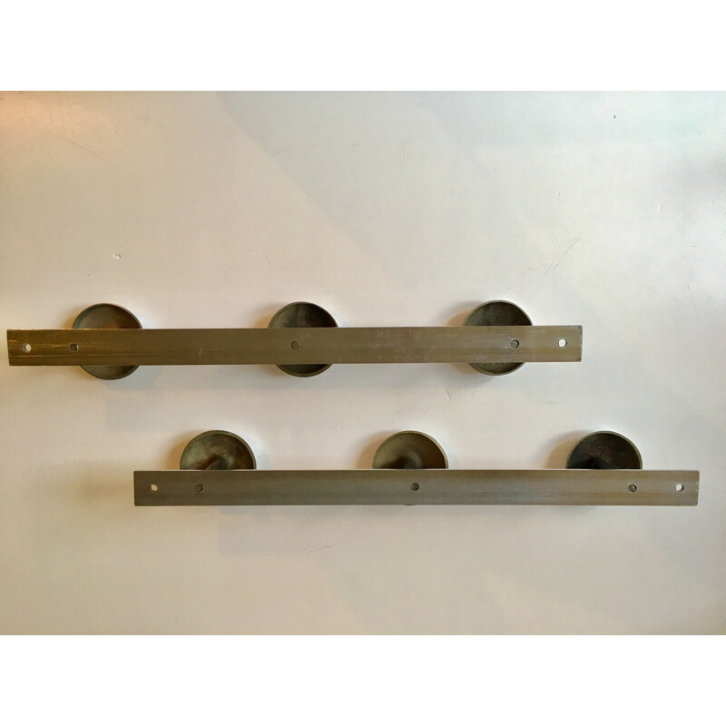 Pair of vintage chrome coat racks