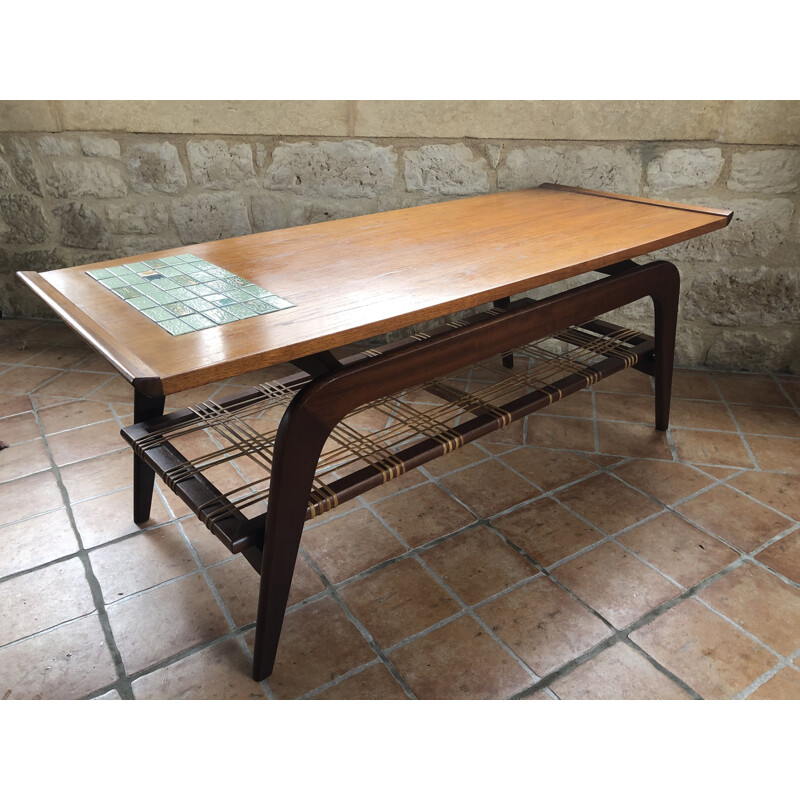 Vintage scandinavian teak coffee table, 1960