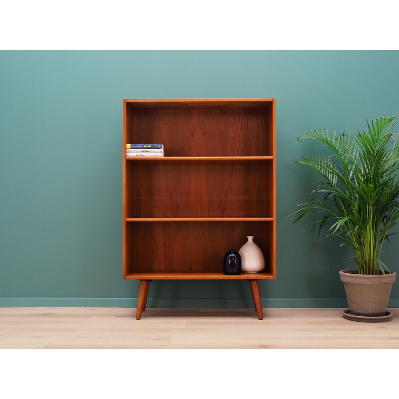 Teak vintage bookcase by Emil Clausen, 1970s