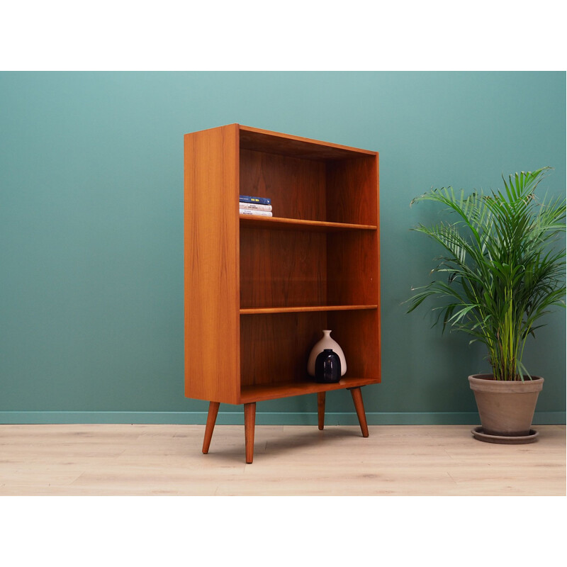 Teak vintage bookcase by Emil Clausen, 1970s