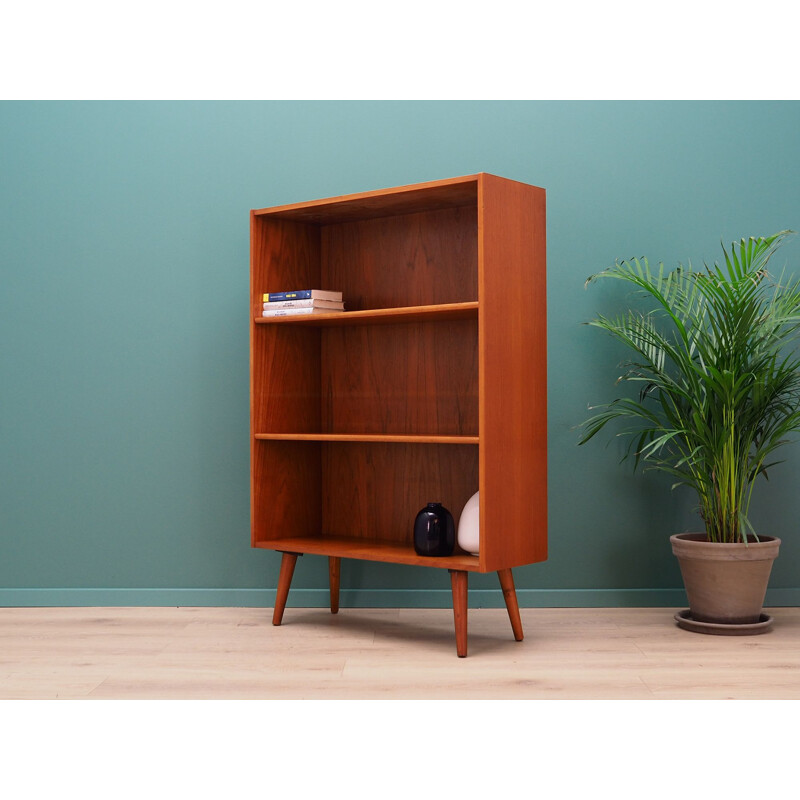 Teak vintage bookcase by Emil Clausen, 1970s