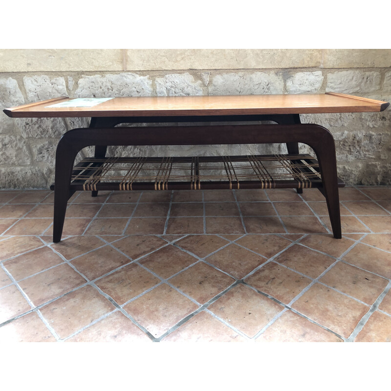 Vintage scandinavian teak coffee table, 1960