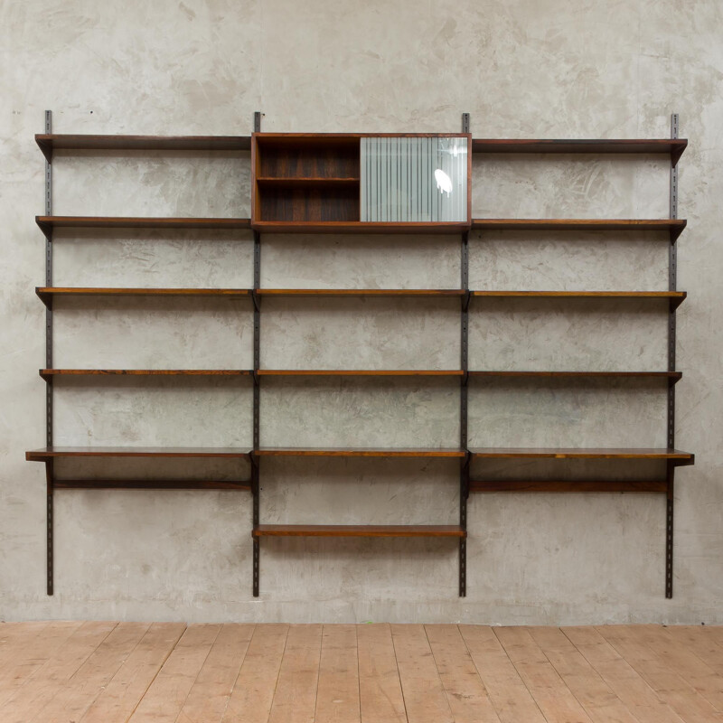 Vintage rosewood wall unit by Kai Kristiansen for FM Mobler