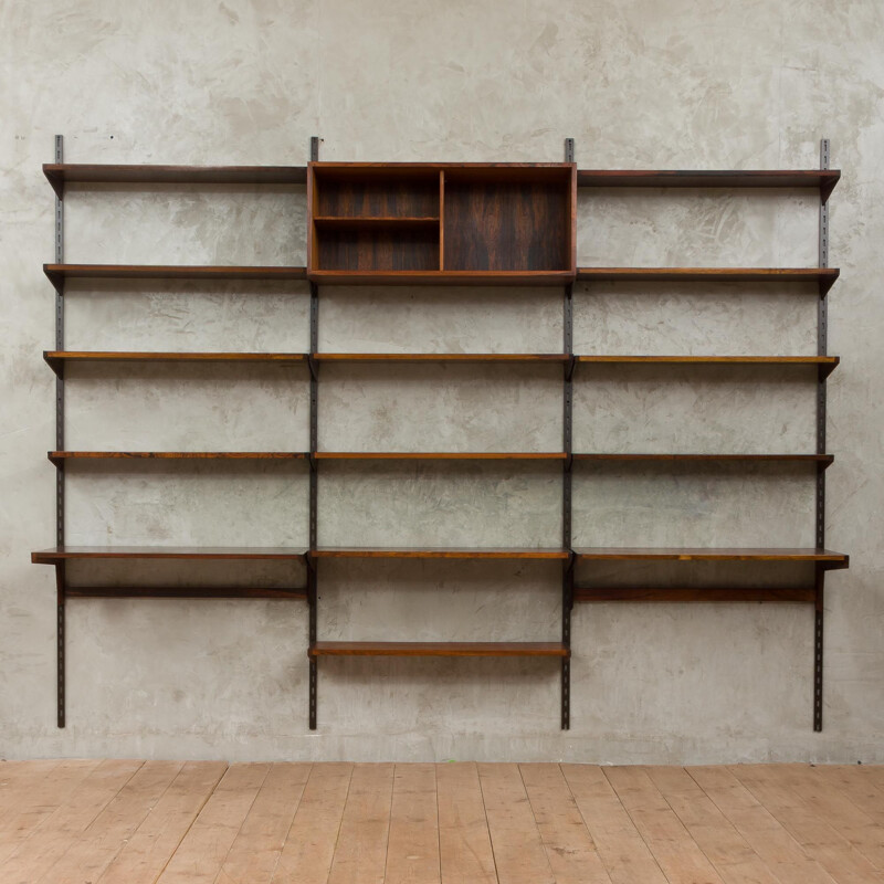 Vintage rosewood wall unit by Kai Kristiansen for FM Mobler