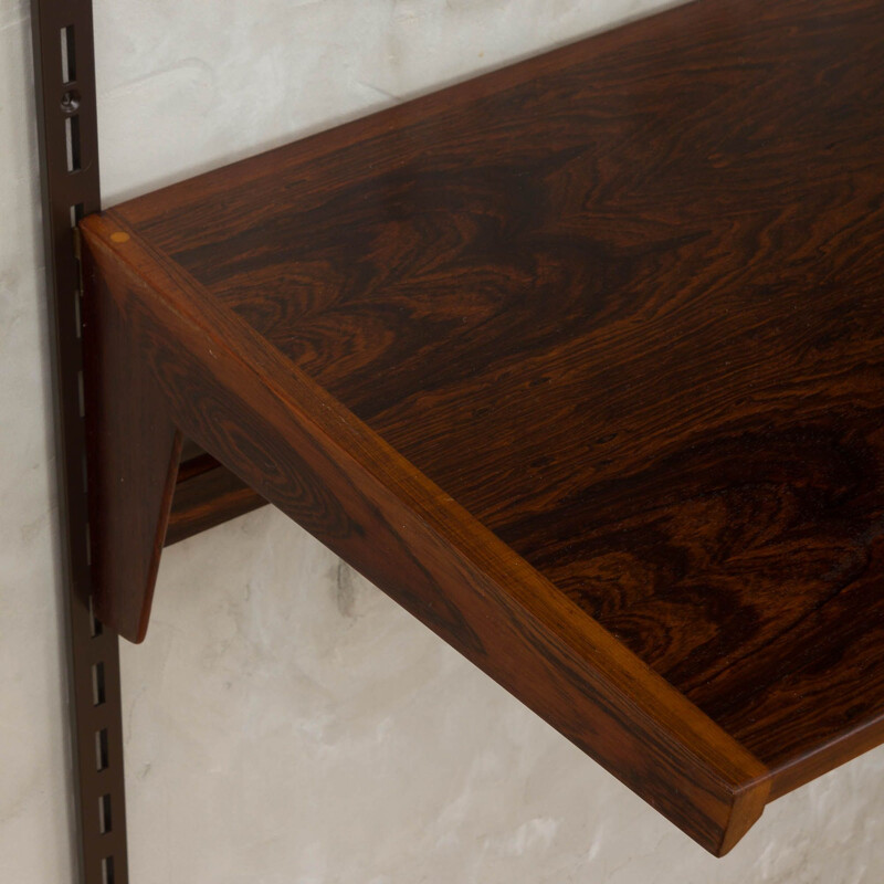 Vintage rosewood wall unit by Kai Kristiansen for FM Mobler