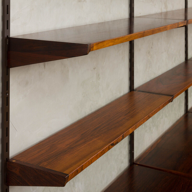 Vintage rosewood wall unit by Kai Kristiansen for FM Mobler