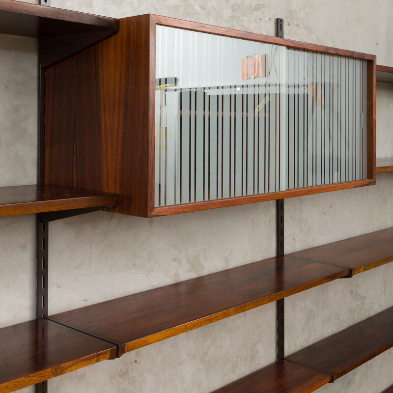 Vintage rosewood wall unit by Kai Kristiansen for FM Mobler