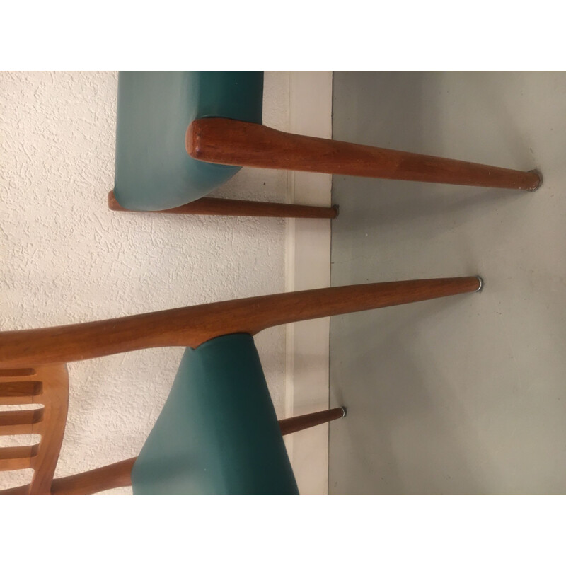 Vintage set of 4 teak chairs model 83 by Niels O. Moller 