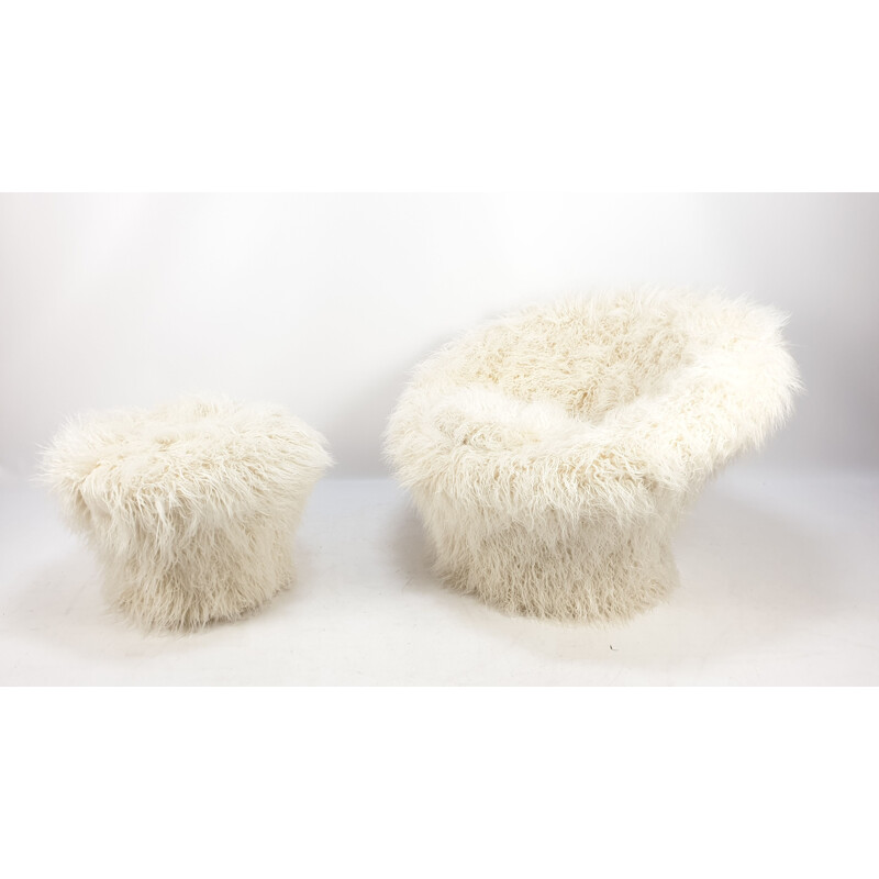 Fauteuil et Pouf Vintage Mushroom par Pierre Paulin pour Artifort, 1960