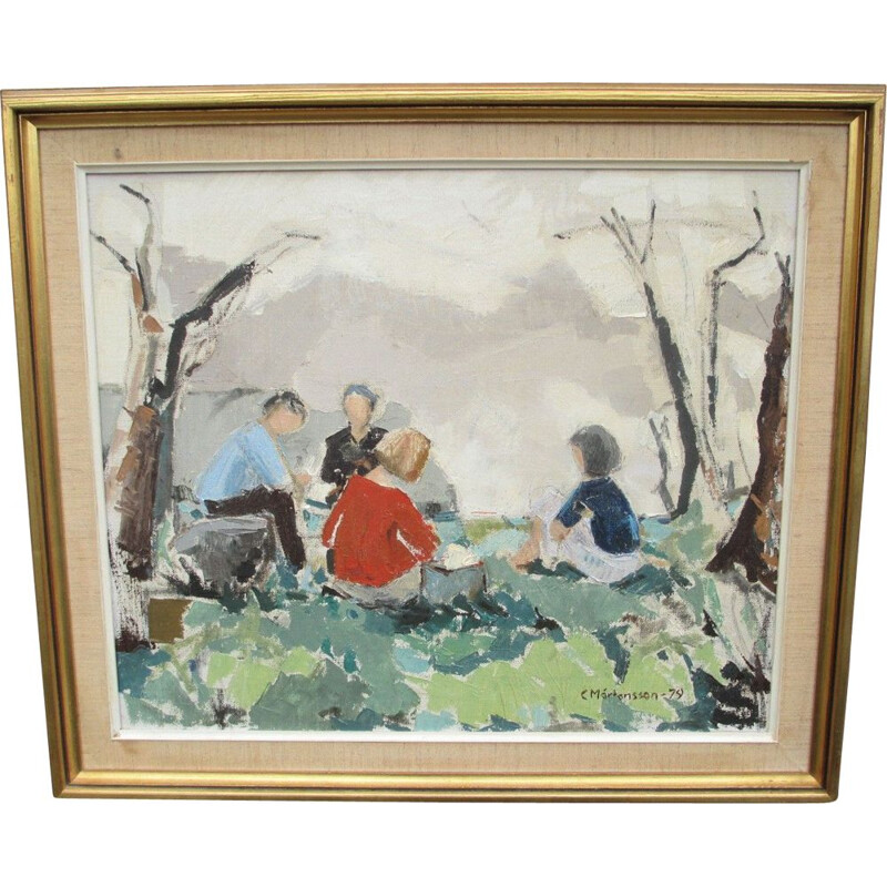 Oil painting signed C. Martonsson, Denmark, 1970s