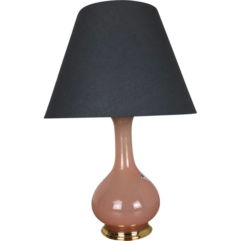 LAMPE DESIGN 1970 EN VERRE DE MURANO/PIED CHROME N°95 