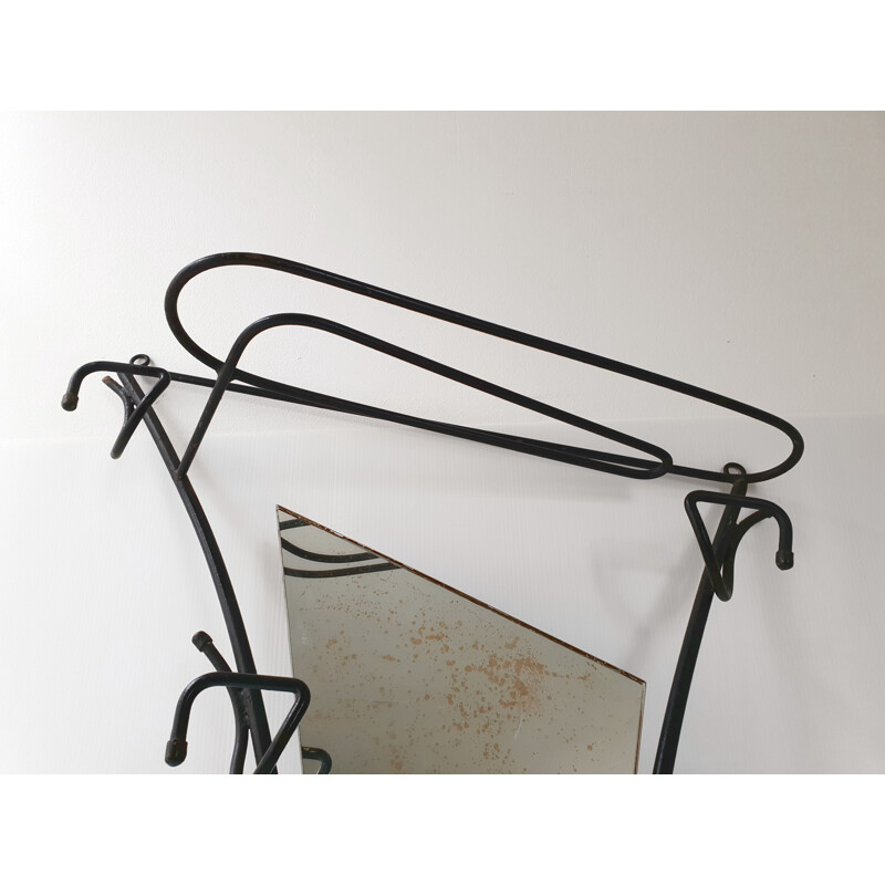 Vintage mirror coat rack 1950