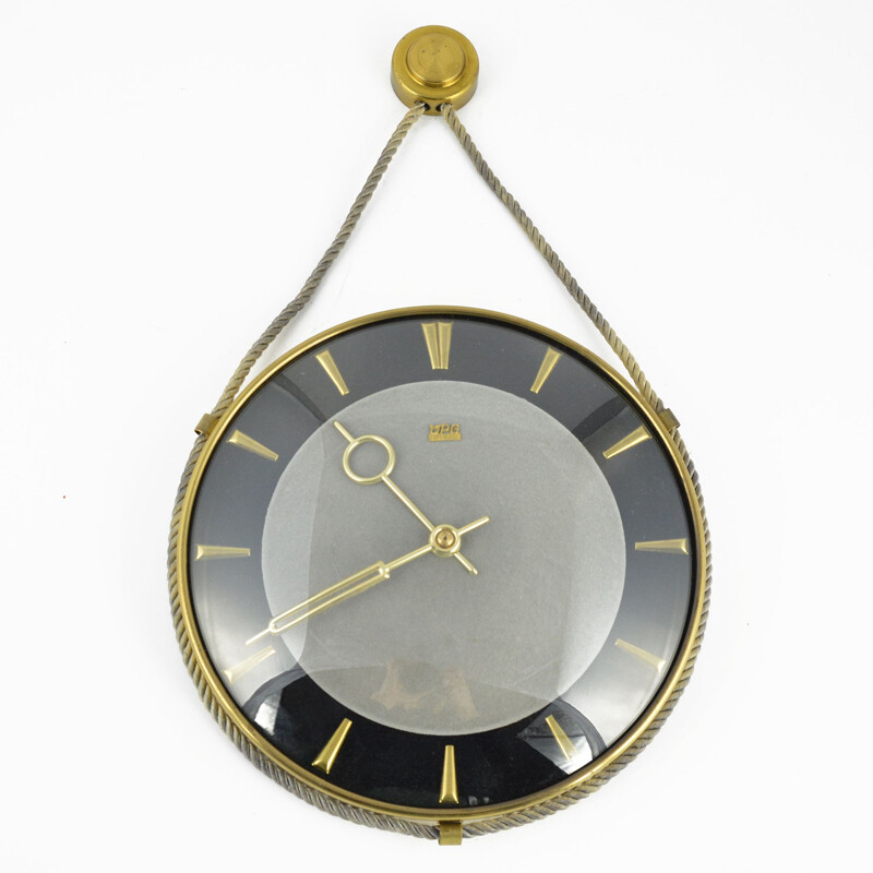 Vintage Mechanical wall clock by UPG Halle, Germany, 1960s