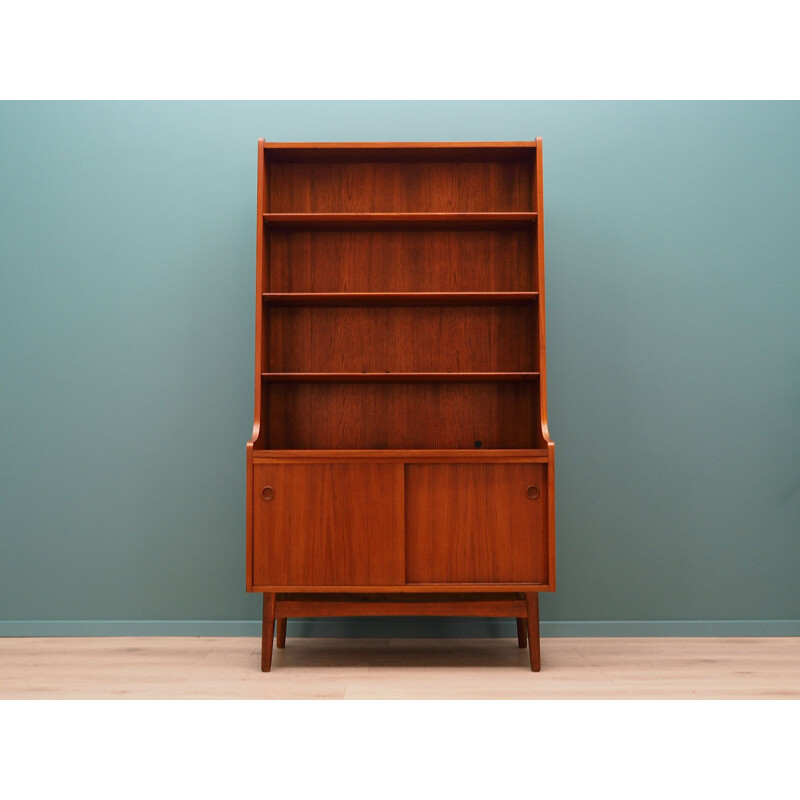 Vintage teak bookcase by by Johannes Sorth, Denmark, 1960-70s