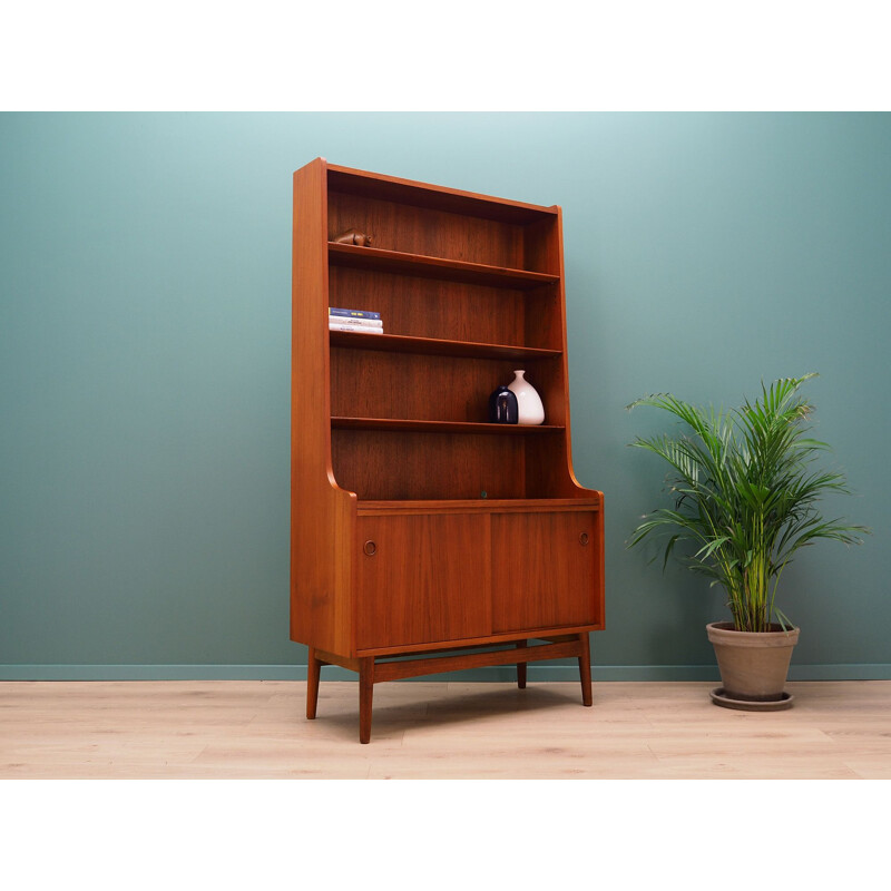 Vintage teak bookcase by by Johannes Sorth, Denmark, 1960-70s