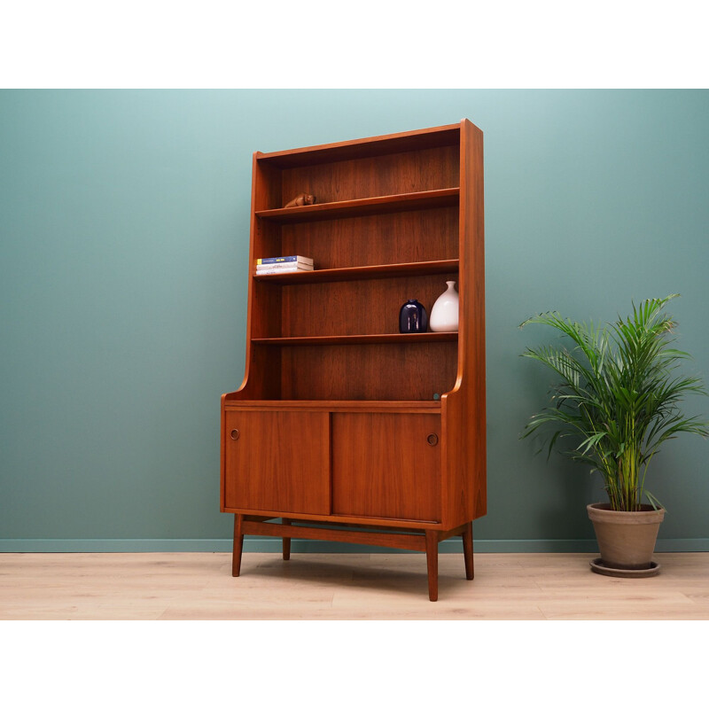 Vintage teak bookcase by by Johannes Sorth, Denmark, 1960-70s