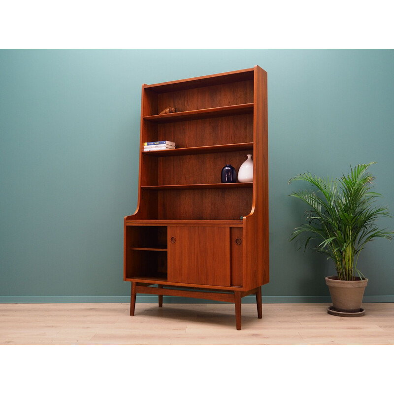 Vintage teak bookcase by by Johannes Sorth, Denmark, 1960-70s