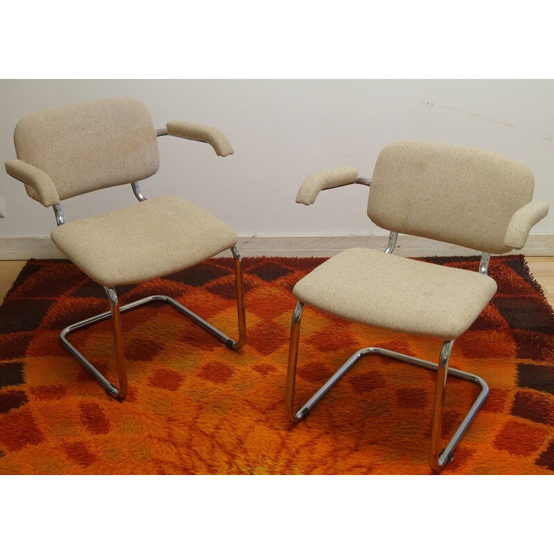 Pair of wool chairs - 1970s