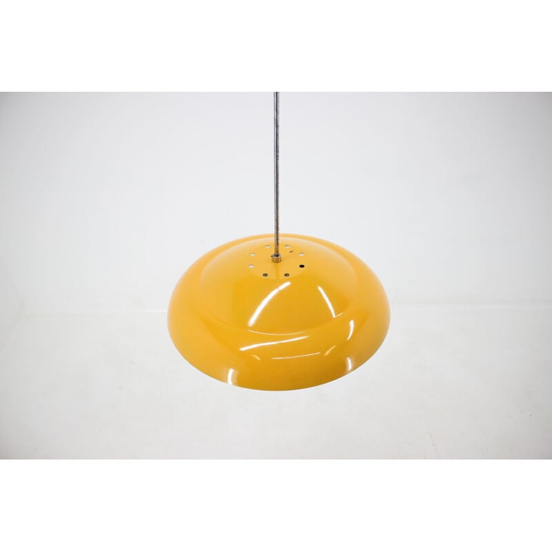 Vintage UFO Yellow Pendant Light, Czechoslovakia, 1960s