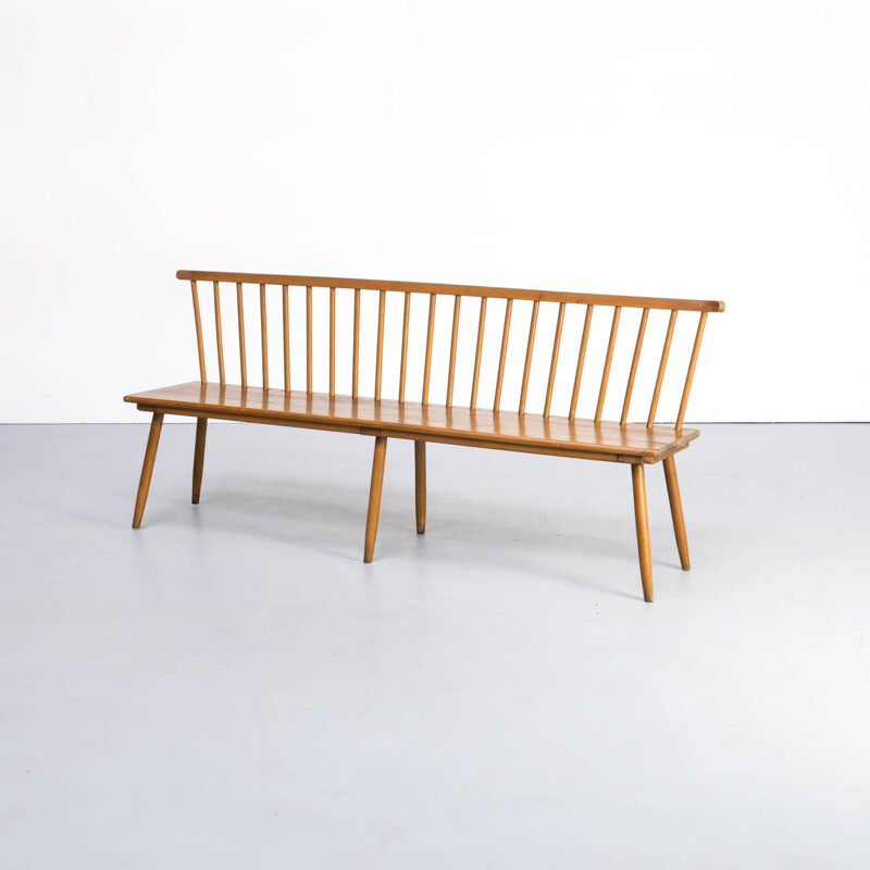 Vintage wooden bench for Bund, 1960s