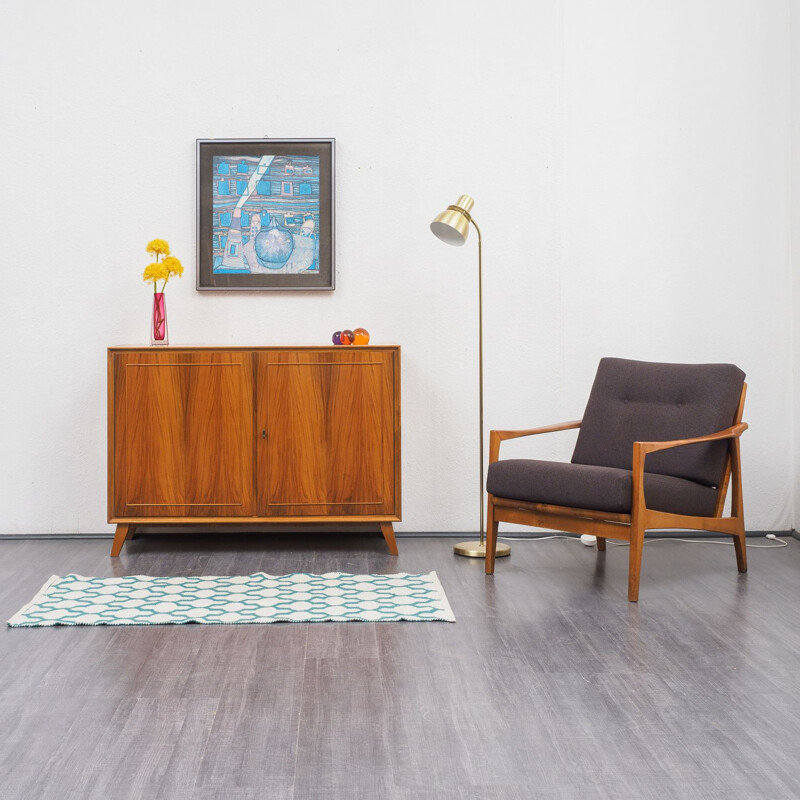 Vintage small sideboard in walnut, 1950s