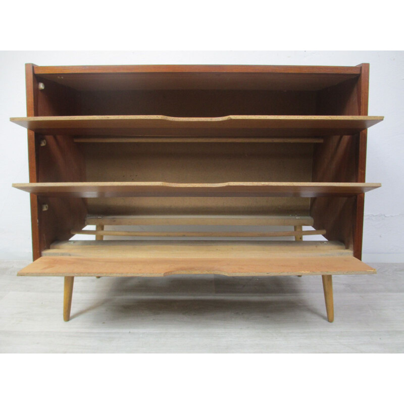 Vintage teak shoe cabinet, Germany, 1960s