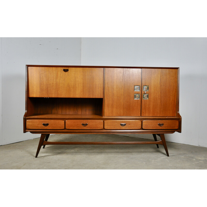 Armoire Vintage en teck de Louis Van Teeffelen & Jaap Ravelli pour Wébé, 1950