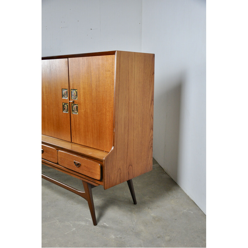 Vintage teak cabinet by Louis Van Teeffelen and Jaap Ravelli for Wébé, 1950