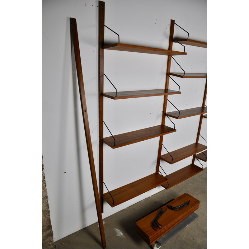 Vintage wall shelving system by Poul Cadovuis, 1960