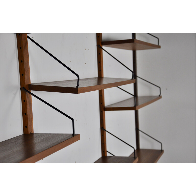 Vintage wall shelving system by Poul Cadovuis, 1960