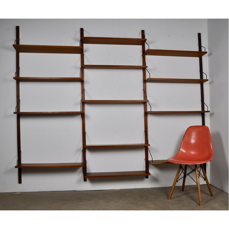 Vintage wall shelving system by Poul Cadovuis, 1960