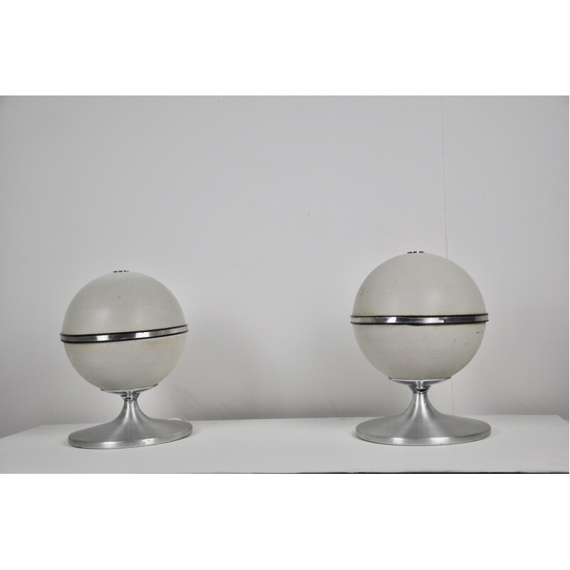 Set of 2 vintage Globe Speakers from Grundig, 1970s