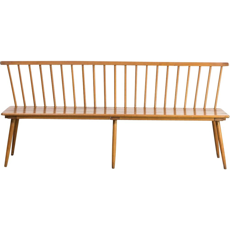 Vintage wooden bench for Bund, 1960s