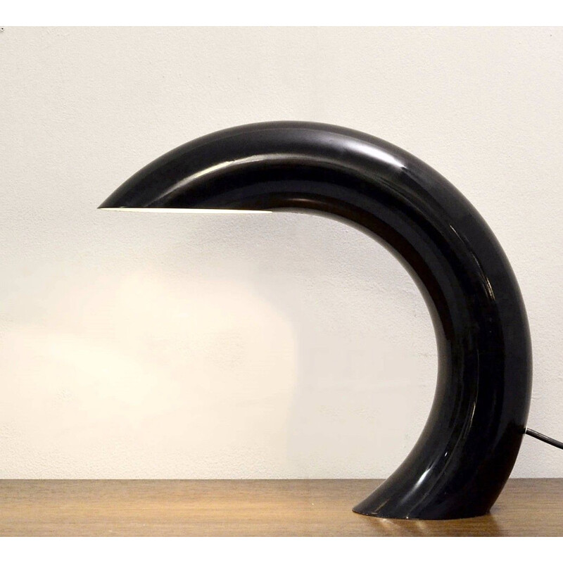 Vintage black lamp, Italy, 1970s