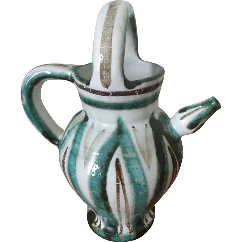Vintage-Keramik in Schwarz und Grün von Roger Picault
